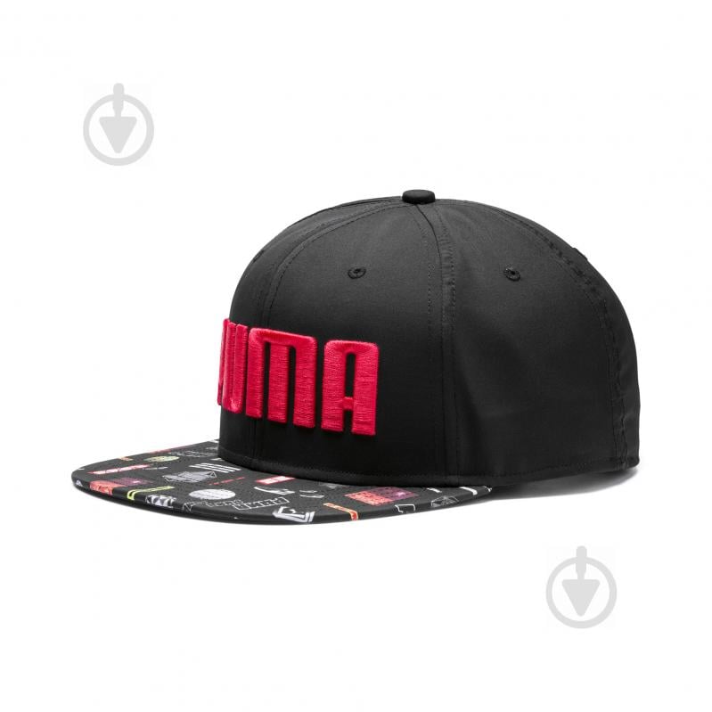 Бейсболка Puma Flatbrim Cap 02146018 OS черный - фото 1