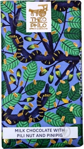 Молочный шоколад Theo & Philo 44% с начинкой пили и пинипиг 45 г - фото 1 Молочный шоколад Theo & Philo 44% с начинкой пили и пинипиг 45 г - фото 1