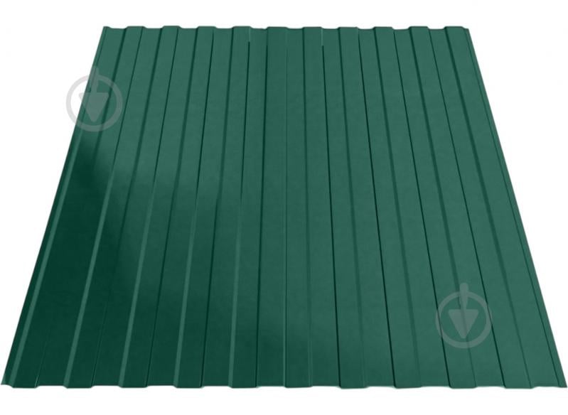 Профнастил стеновой PCS ПС-8 0,30x1190x2000 мм RAL 6005 зеленый глянец - фото 1