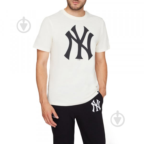 Футболка 47 Brand NY YANKEES CREAM IMPRINT ECHO 544104-FS р.M бежевый - фото 1