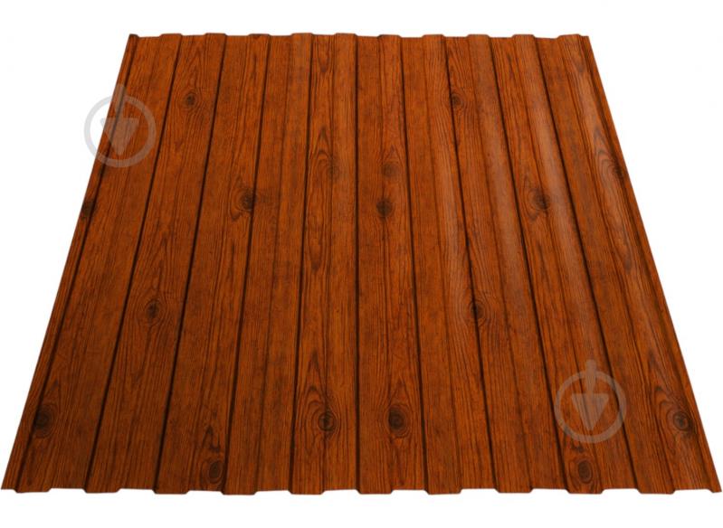 Профнастил стіновий PCS ПС-8 0,30x1190x1500 мм RAL 8003 глиняно-коричневий 2D принт 3701 - фото 1