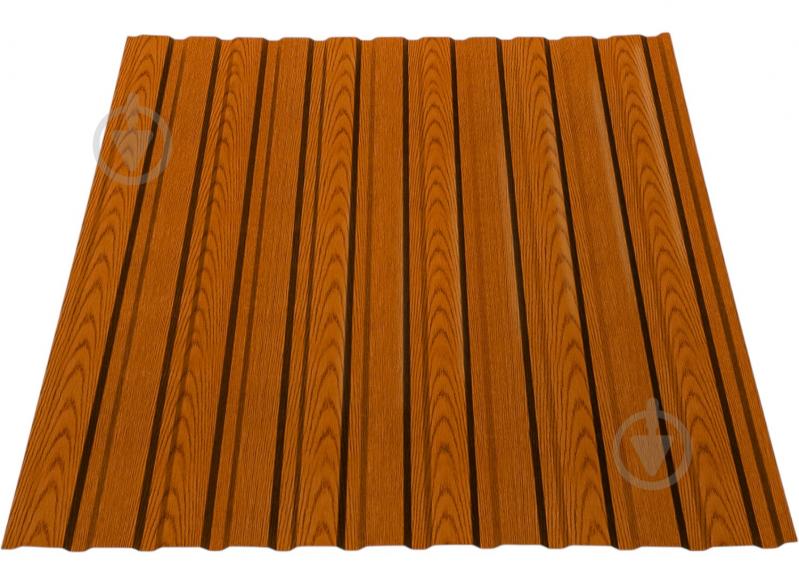 Профнастил стеновой PCS ПС-10 0,40x1200x2000 мм RAL 8003 глиняно-коричневый 2D принт 2802 - фото 1