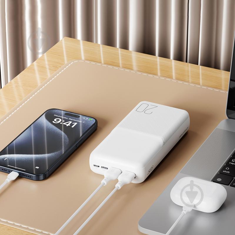 Повербанк Xo РR252 20000 mAh white (PR252.white) - фото 4