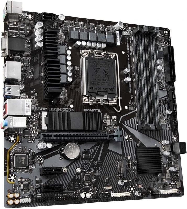 Материнская плата Gigabyte B660M DS3H DDR4 (Socket 1700, Intel B660, micro ATX) - фото 2 Материнская плата Gigabyte B660M DS3H DDR4 (Socket 1700, Intel B660, micro ATX) - фото 2