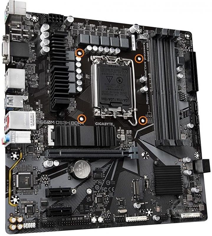 Материнская плата Gigabyte B660M DS3H DDR4 (Socket 1700, Intel B660, micro ATX) - фото 3 Материнская плата Gigabyte B660M DS3H DDR4 (Socket 1700, Intel B660, micro ATX) - фото 3