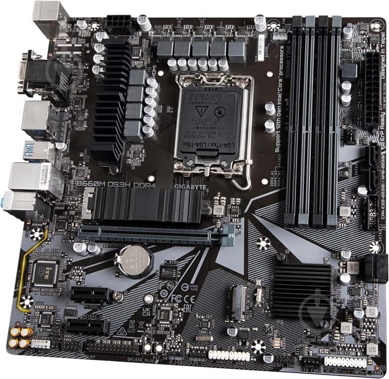 Материнская плата Gigabyte B660M DS3H DDR4 (Socket 1700, Intel B660, micro ATX) - фото 4 Материнская плата Gigabyte B660M DS3H DDR4 (Socket 1700, Intel B660, micro ATX) - фото 4