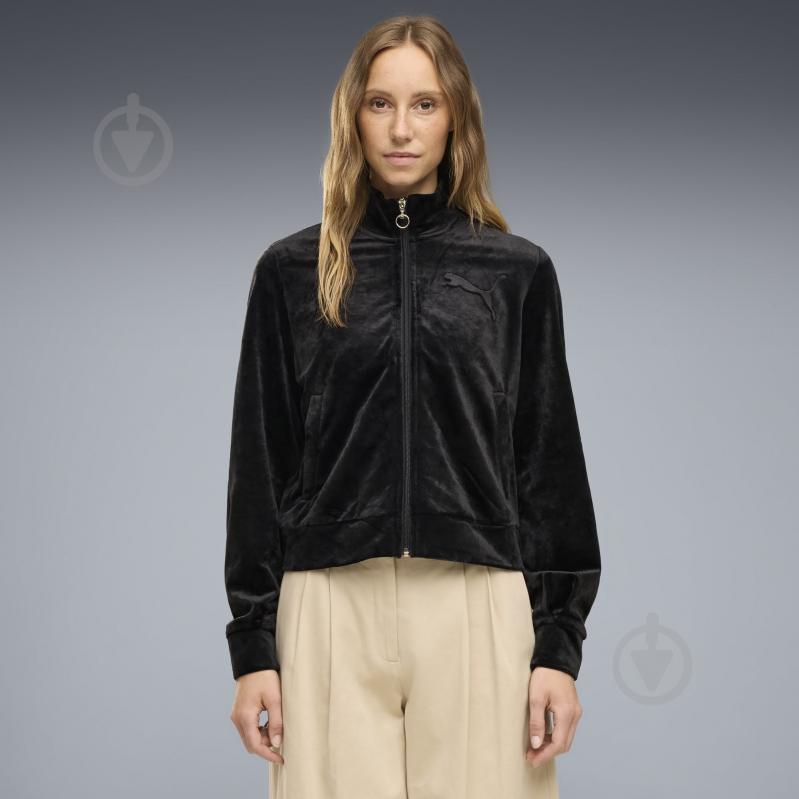 Джемпер Puma ESS ELEVATED Velour Trackjacket 69402101 р.M черный - фото 1