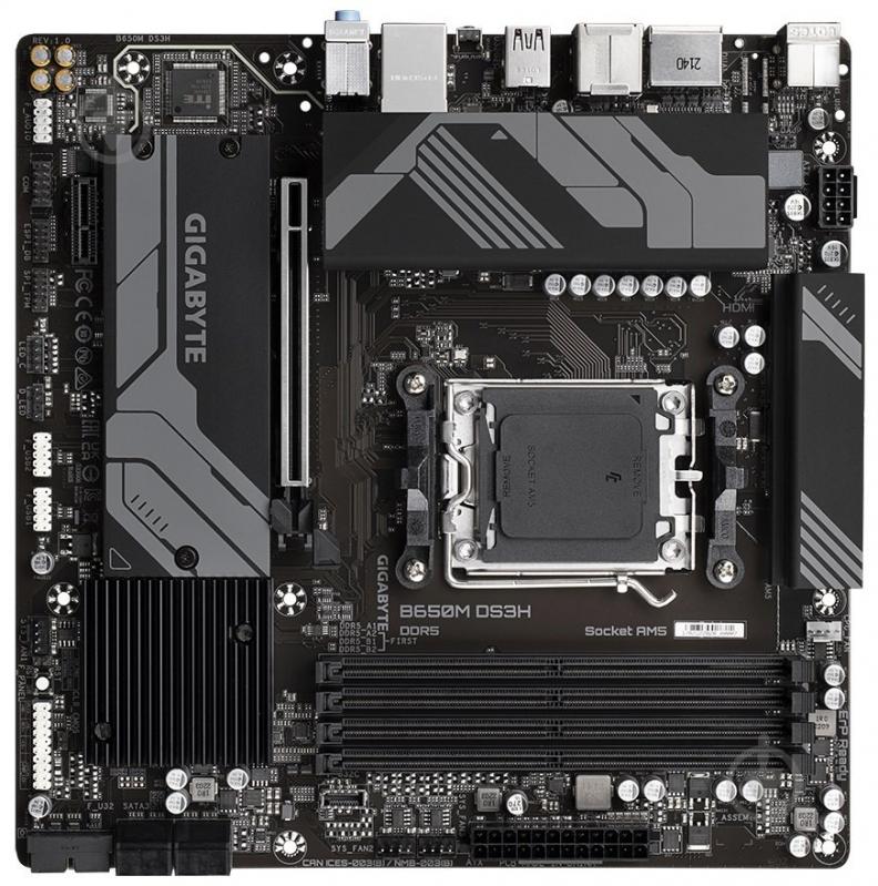 Материнська плата Gigabyte B650M DS3H (Socket AM5, AMD B650, micro ATX) - фото 3