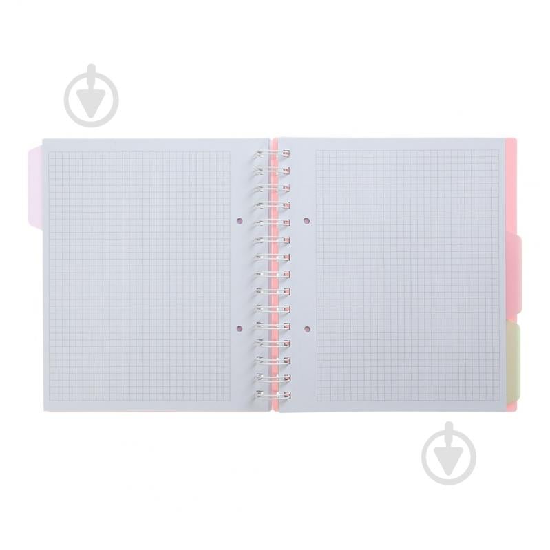 Зошит на пружині Buromax PASTEL В5 (170x205) 120 арк. клітинка 3 розділювачі рожевий - фото 4 Зошит на пружині Buromax PASTEL В5 (170x205) 120 арк. клітинка 3 розділювачі рожевий - фото 4
