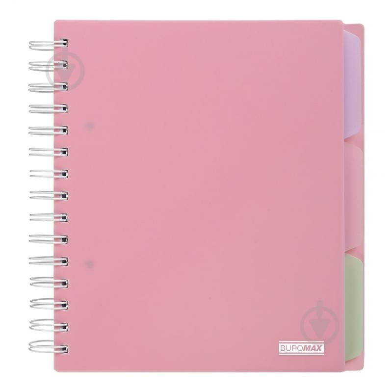 Зошит на пружині Buromax PASTEL В5 (170x205) 120 арк. клітинка 3 розділювачі рожевий - фото 1 Зошит на пружині Buromax PASTEL В5 (170x205) 120 арк. клітинка 3 розділювачі рожевий - фото 1