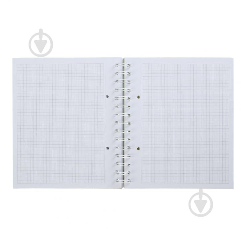 Зошит на пружині Buromax MILITARY В5 (170x205) 120 арк. клітинка темно-зелений - фото 3