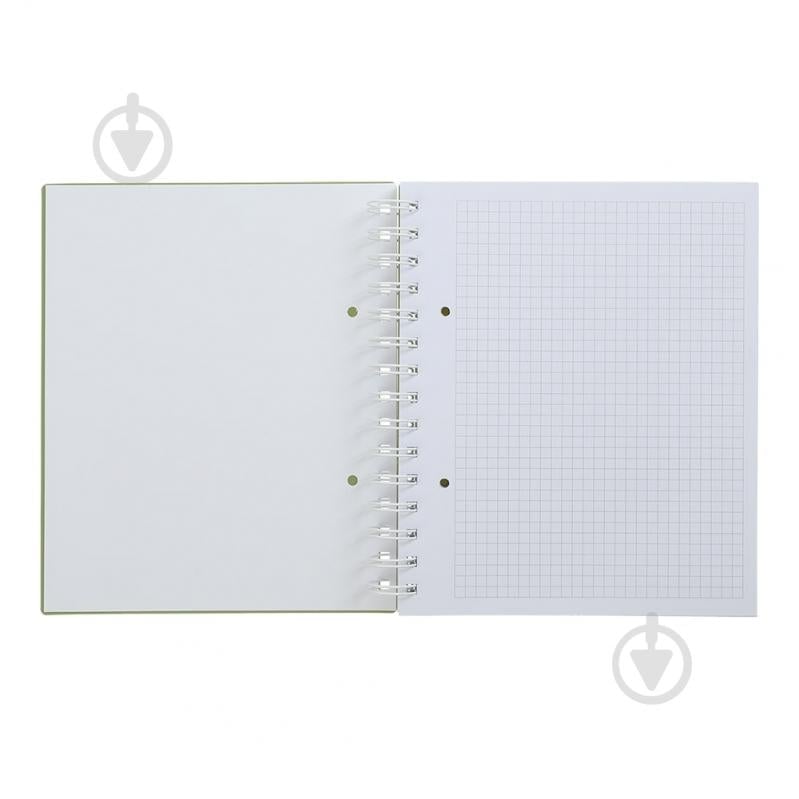 Зошит на пружині Buromax MILITARY В5 (170x205) 120 арк. клітинка темно-зелений - фото 2