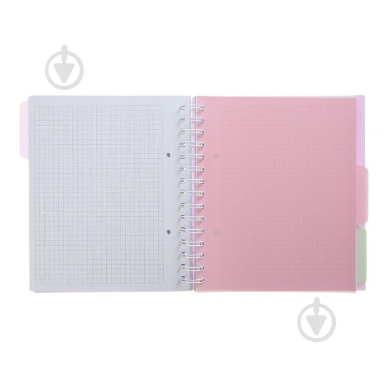 Зошит на пружині Buromax PASTEL В5 (170x205) 120 арк. клітинка 3 розділювачі бузковий BM.24355912-26 - фото 3 Зошит на пружині Buromax PASTEL В5 (170x205) 120 арк. клітинка 3 розділювачі бузковий BM.24355912-26 - фото 3