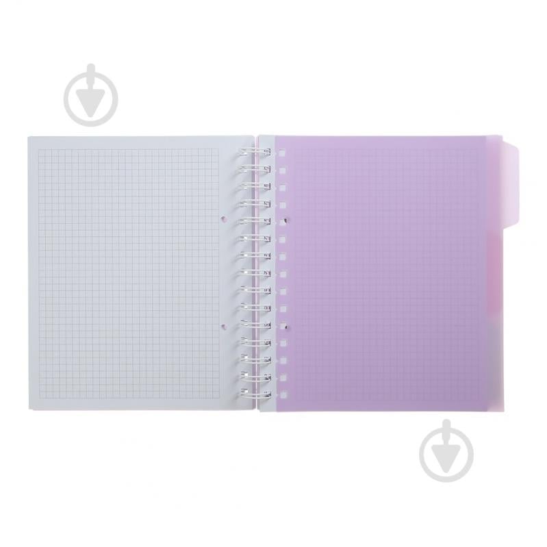 Зошит на пружині Buromax PASTEL В5 (170x205) 120 арк. клітинка 3 розділювачі бузковий BM.24355912-26 - фото 2 Зошит на пружині Buromax PASTEL В5 (170x205) 120 арк. клітинка 3 розділювачі бузковий BM.24355912-26 - фото 2