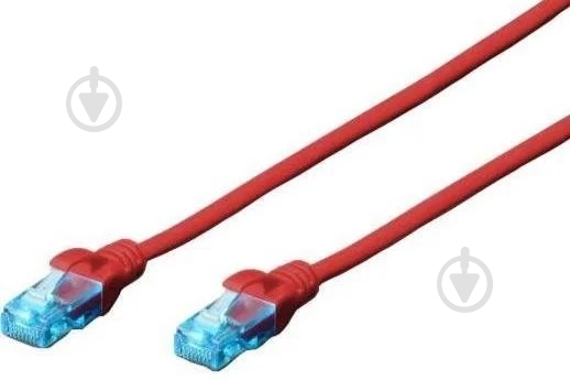 Патч-корд 2E RJ45 Cat.5e UTP (2E-PC5ECU-3LSZH-RED) 3 м красный - фото 1