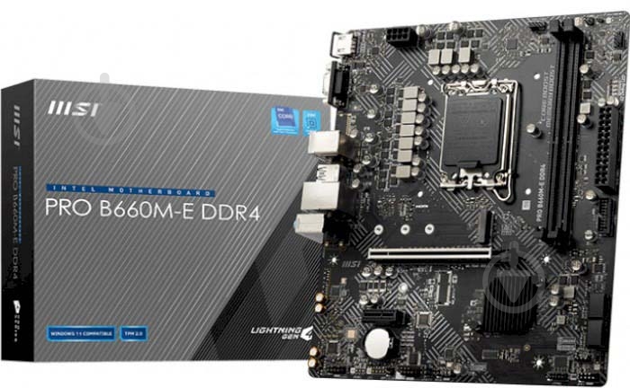 Материнская плата MSI 911-7D46-001 (Socket 1700, Intel B660, micro ATX) - фото 1 Материнская плата MSI 911-7D46-001 (Socket 1700, Intel B660, micro ATX) - фото 1