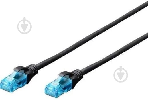 Патч-корд 2E RJ45 Cat.5e UTP (2E-PC5ECU-5LSZH-BL) 5 м черный - фото 1