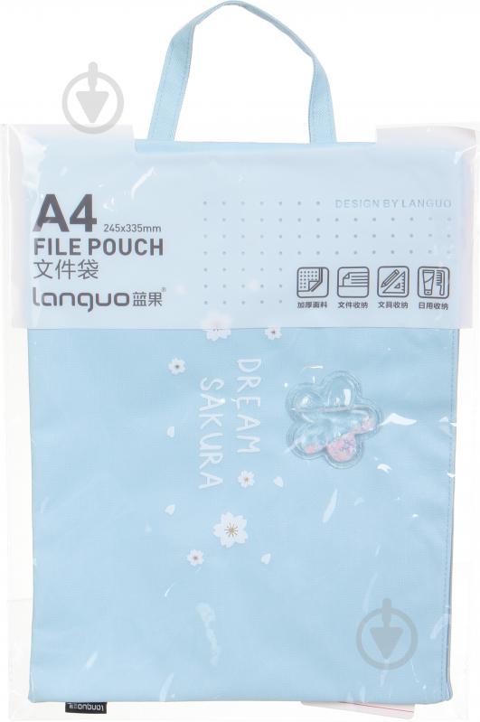 Папка Flowers голубая - фото 5