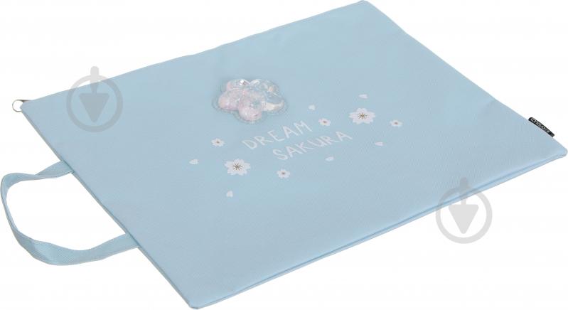 Папка Flowers голубая - фото 1