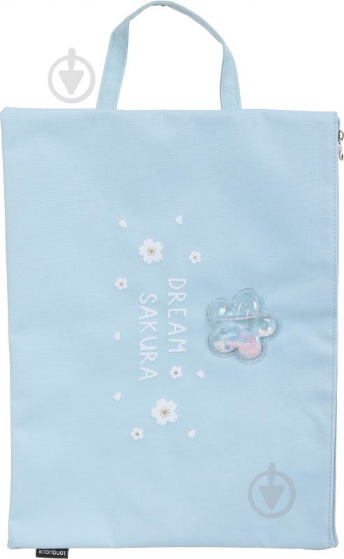 Папка Flowers голубая - фото 2