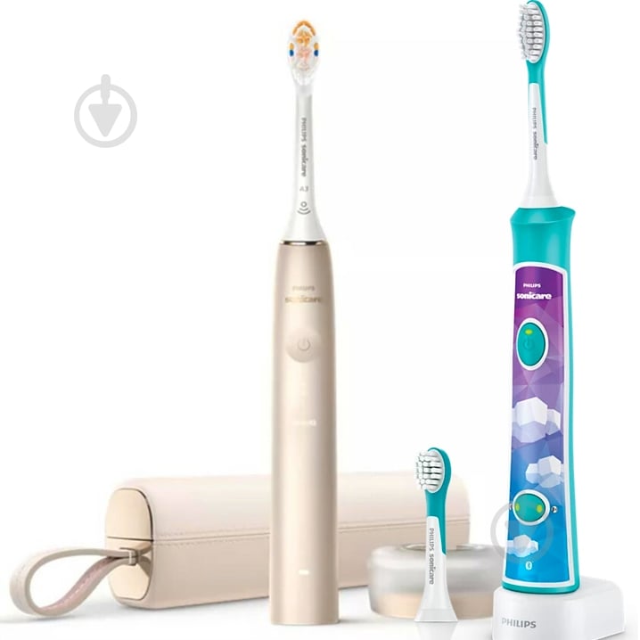 Електрична зубна щітка Philips Sonicare 9900 Prestige HX9992/11 + HX6322/04 For Kids - фото 1