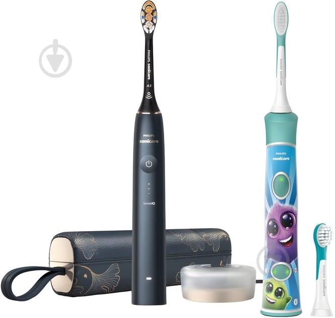 Электрическая зубная щетка Philips Sonicare 9900 Prestige HX9992/12 + HX6322/04 For Kids - фото 1