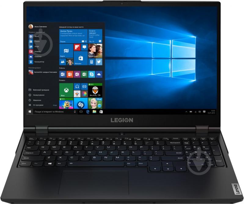 Ноутбук Lenovo Legion5 15ARH05 15,6 (82B500KARA) black - фото 1