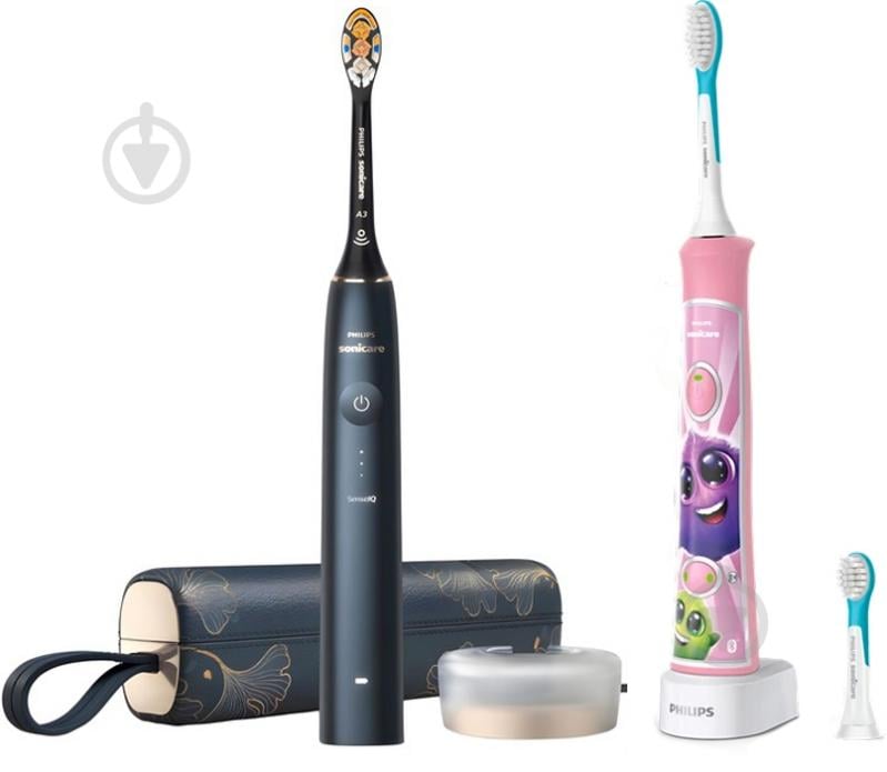 Електрична зубна щітка Philips Sonicare 9900 Prestige HX9992/12 + For Kids HX6352/42 - фото 1