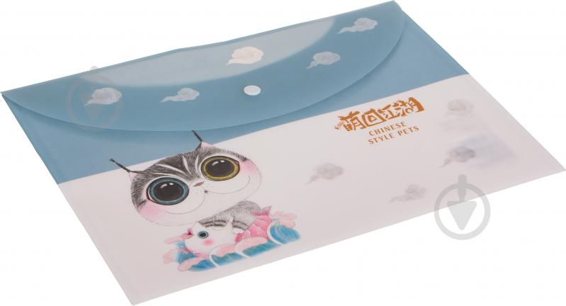 Папка-конверт Lovely голубая - фото 3