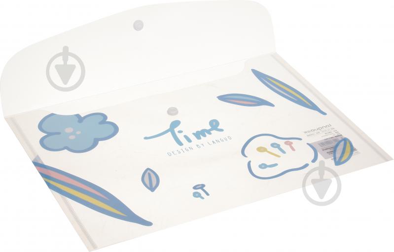 Папка-конверт Рисунки цветов голубые - фото 3