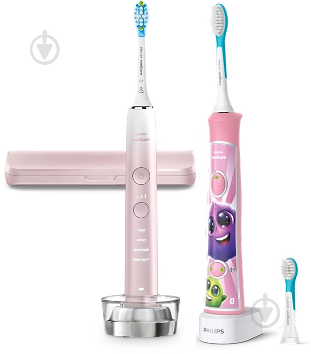 Электрическая зубная щетка Philips Sonicare Diamond HX9911/84 + For Kids HX6352/42 - фото 1