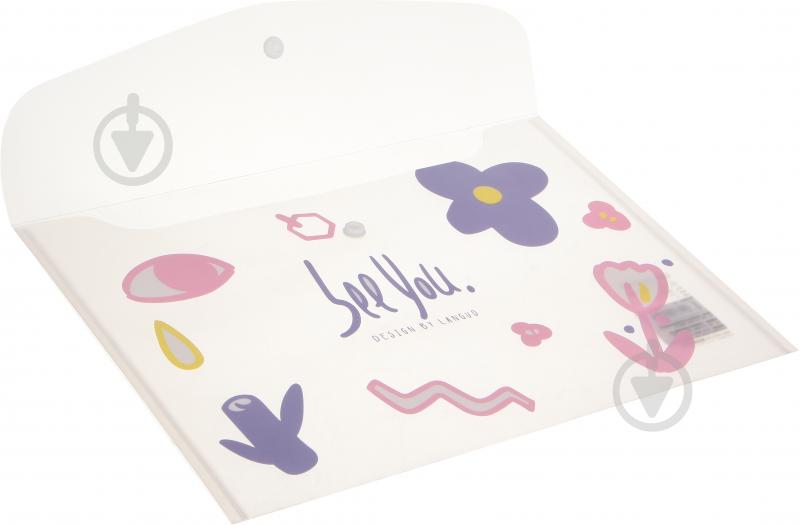 Папка-конверт Рисунки цветов фиолетовые - фото 3