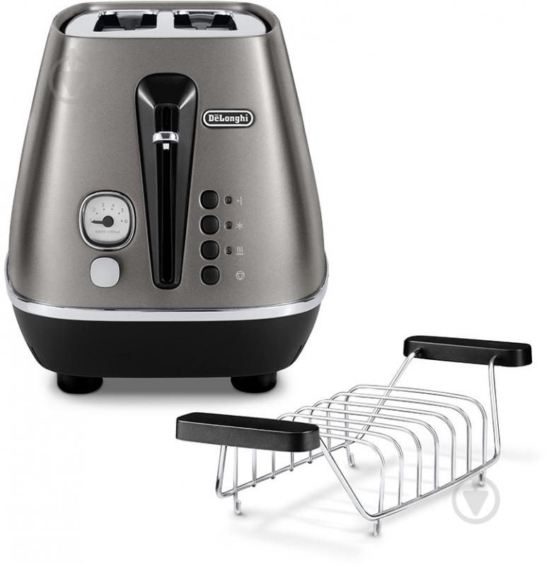 ВИТРИНА! Тостер Delonghi CTIN 2103.TB Distinta Titanium - фото 4