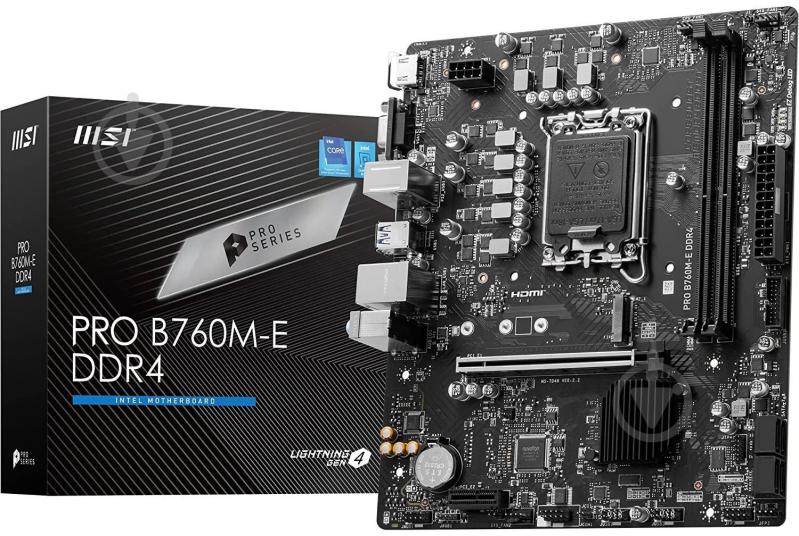 Материнська плата MSI 911-7D48-008 (Socket 1700, Intel B760, micro ATX) - фото 4 Материнська плата MSI 911-7D48-008 (Socket 1700, Intel B760, micro ATX) - фото 4