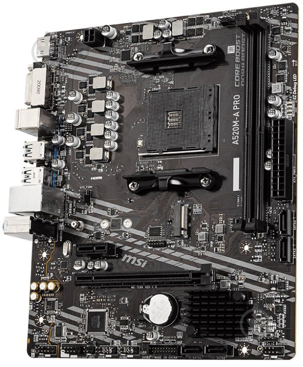 Материнська плата MSI 911-7C96-024 (Socket AM4, AMD A520, micro ATX) - фото 2