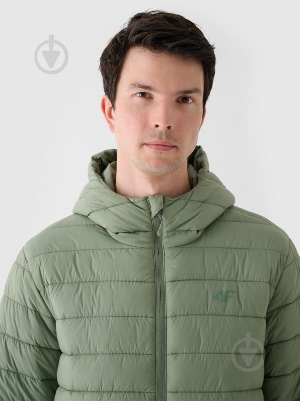 Куртка чоловіча демісезонна 4F DOWN JACKET M484 4FWAW24TDJAM484-43S р.L зеленая - фото 4