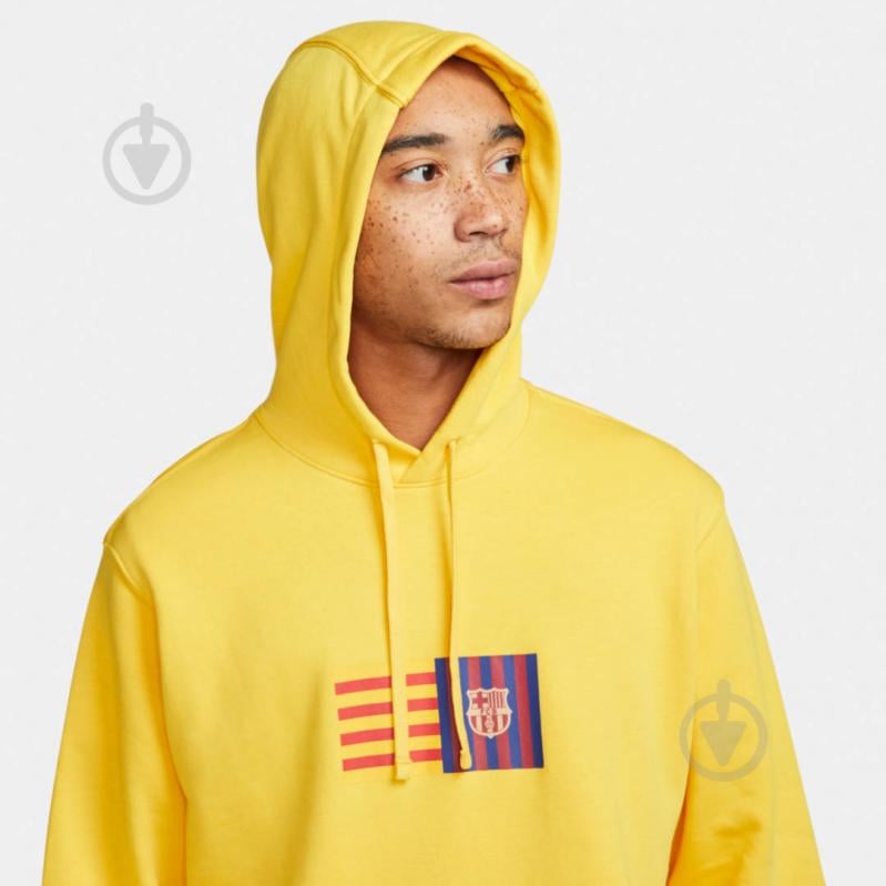 Джемпер Nike FCB M NSW CLUB HOODIE PO FT DX4755-728 р. L желтый - фото 7