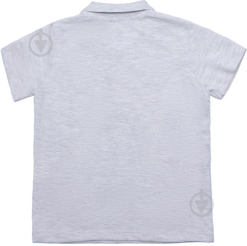 Поло р.122 серый меланж - фото 2