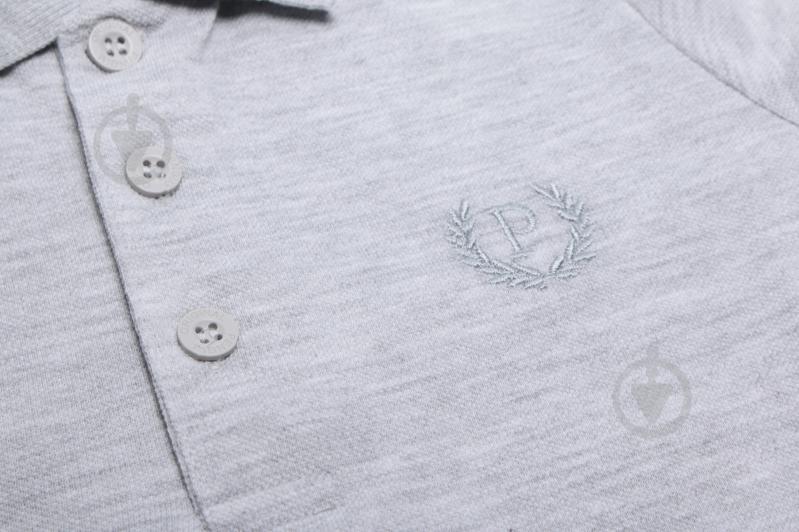 Поло р.122 серый меланж - фото 3