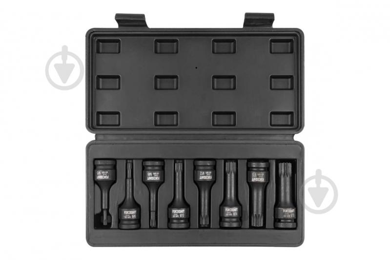 Набор насадок SPLINE ударных 1/2''(M5, M6, M8, M10, M12, M14, M16, M18), в кейсе Forcekraft 8 шт. FK-40811MPB - фото 3 Набор насадок SPLINE ударных 1/2''(M5, M6, M8, M10, M12, M14, M16, M18), в кейсе Forcekraft 8 шт. FK-40811MPB - фото 3