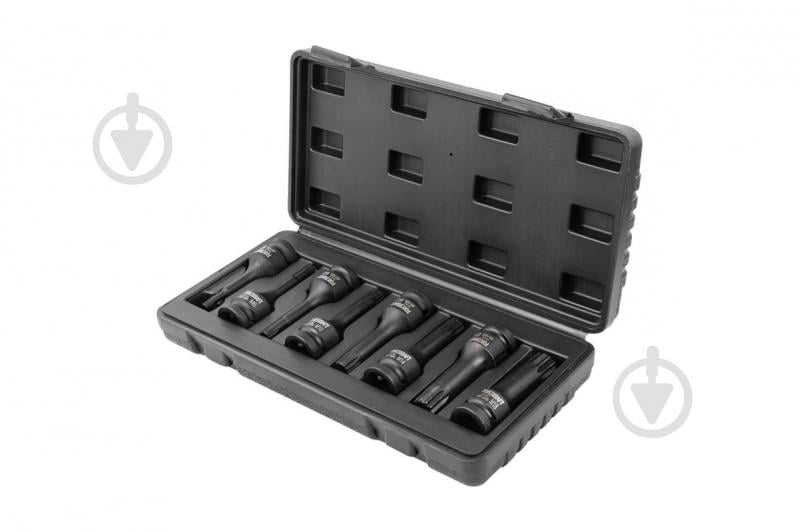 Набор насадок SPLINE ударных 1/2''(M5, M6, M8, M10, M12, M14, M16, M18), в кейсе Forcekraft 8 шт. FK-40811MPB - фото 2 Набор насадок SPLINE ударных 1/2''(M5, M6, M8, M10, M12, M14, M16, M18), в кейсе Forcekraft 8 шт. FK-40811MPB - фото 2