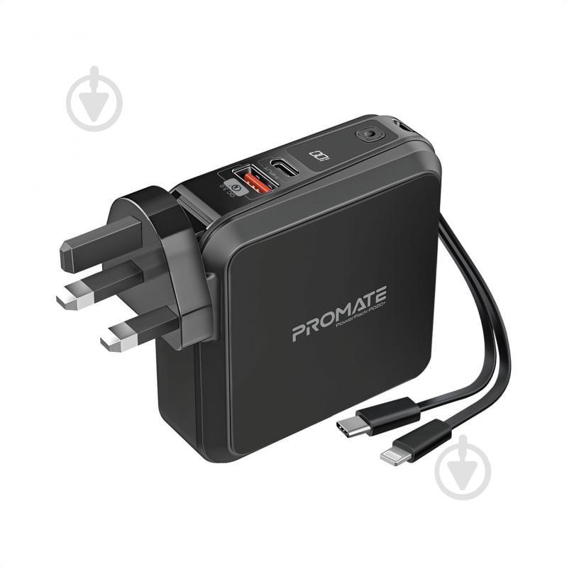 Повербанк Promate PowerPack-PD20+ 15000 mAh (powerpack-pd20+.black) - фото 1