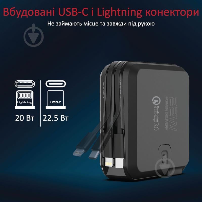 Повербанк Promate PowerPack-PD20+ 15000 mAh (powerpack-pd20+.black) - фото 4