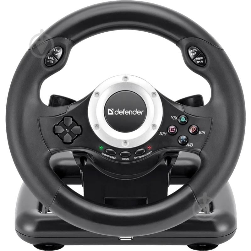 Руль и педали Defender Turbo Pro for PC/PS3/PS4/Xbox (64291) - фото 1