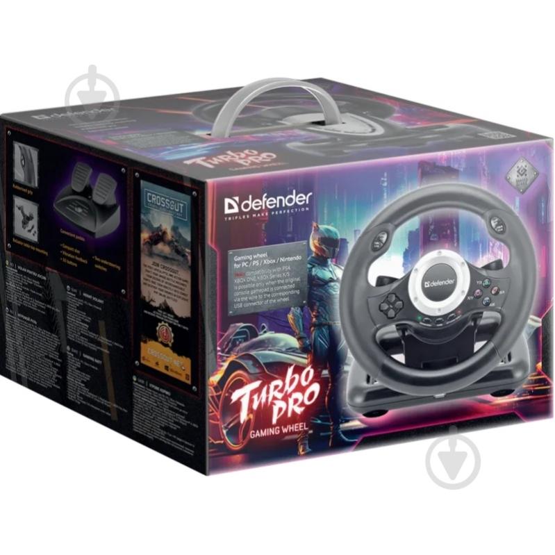 Руль и педали Defender Turbo Pro for PC/PS3/PS4/Xbox (64291) - фото 8