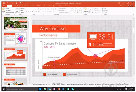Программное обеспечение Microsoft Microsoft Office 2016 Home&Business All Languages (T5D-02322) - фото 2