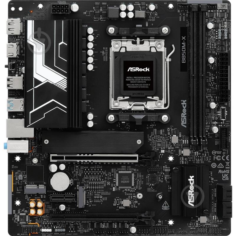 Материнская плата ASRock B850M-X R2.0 (Socket AM5, AMD B850, micro ATX) - фото 6