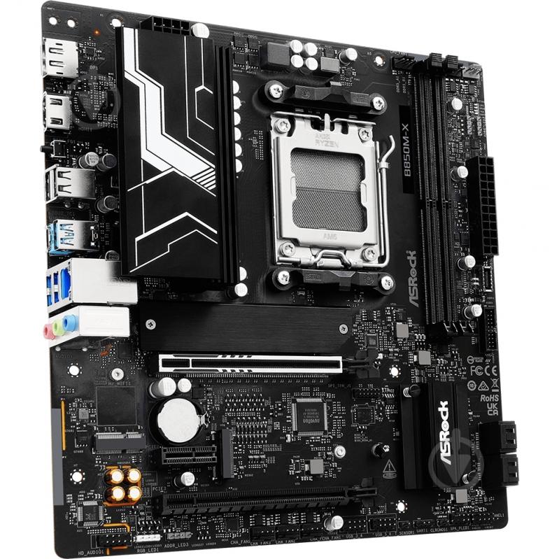 Материнская плата ASRock B850M-X R2.0 (Socket AM5, AMD B850, micro ATX) - фото 2