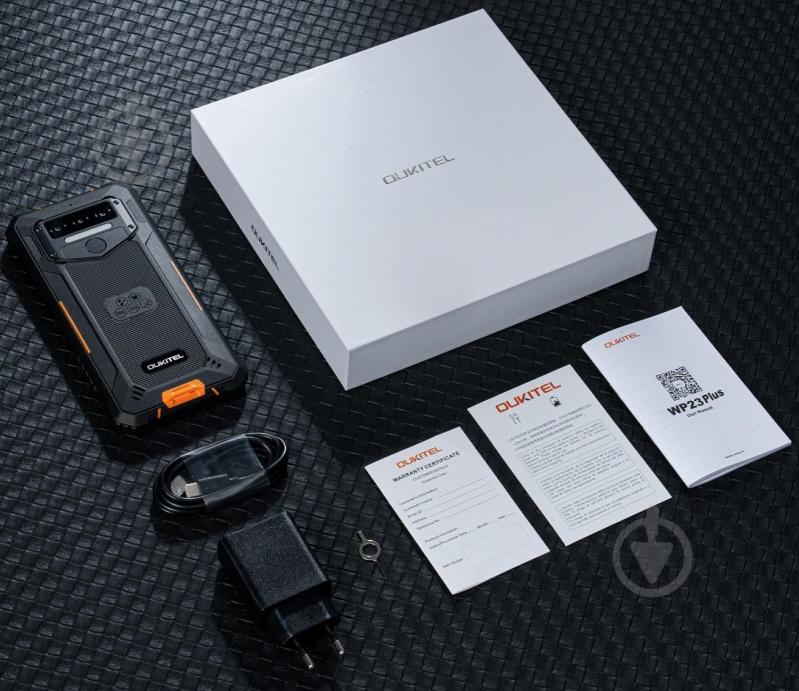 Смартфон Oukitel WP23 8/256GB black/orange (WP23_Plus_OR) - фото 7