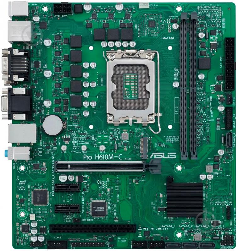 Материнська плата Asus 90MB1AT0-M0EAYC (Socket 1700, Intel H610, micro ATX) - фото 1
